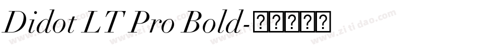 Didot LT Pro Bold字体转换